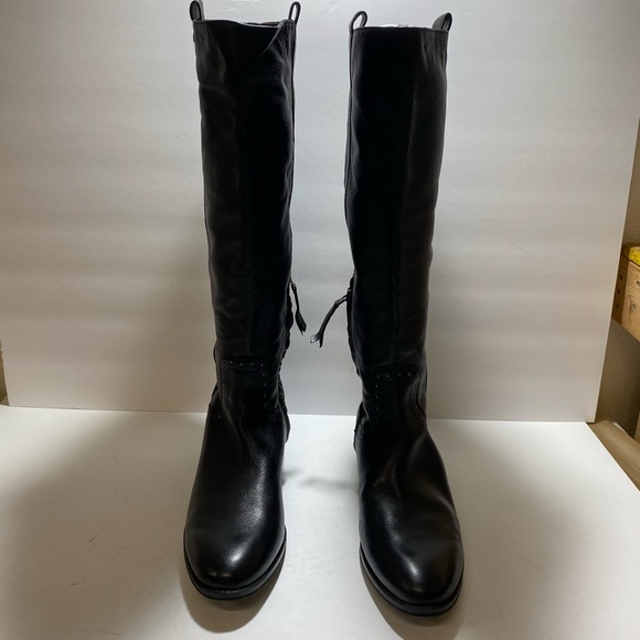 Sam Edelman "Prina” Studded Soft Black Leather Knee High Riding Boots size 11 - Picture 3 of 16